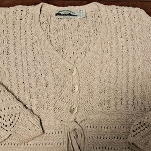 Aran Crafts Women's Cream Cardigan Sweater